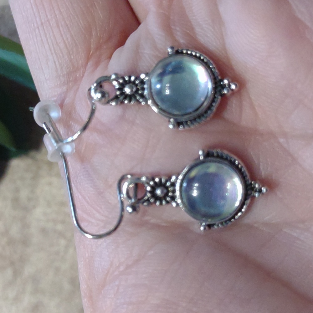 3/$20 Mystical Moonstone Fairy Drop Earrings - Picture 7 of 8